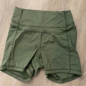 Corin active hunter green spandex shorts